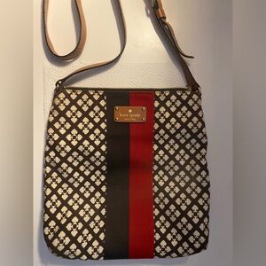 Kate Spade Brown and Red Crossbody Adjustable Bag Excellent condition and style